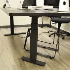 74" Electric Adjustable L-Shaped Desk With Black Desktop -Fitness Equipment Shop 400917 05