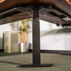 74" Electric Adjustable L-Shaped Desk With Wood Desktop -Fitness Equipment Shop 400918 07