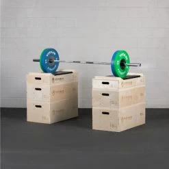 Stackable Wood Jerk Blocks With Silencer Pad -Fitness Equipment Shop 401089 03