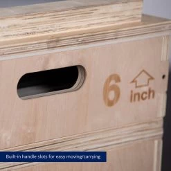 Stackable Wood Jerk Blocks With Silencer Pad -Fitness Equipment Shop 401089 07