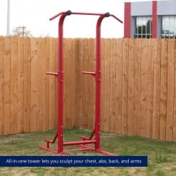 Red Outdoor Power Tower 11 Red Outdoor Power Tower -Fitness Equipment Shop 401478 03
