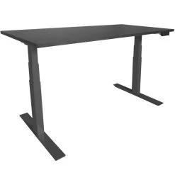 A6 Adjustable Sit To Stand Desk 24"- 50" W/ Black 30" X 48" Top