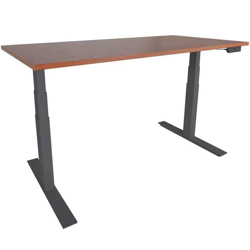 A6 Adjustable Sit To Stand Desk 24"- 50" W/ Wood 30" X 48" Top 1 A6 Adjustable Sit To Stand Desk 24"- 50" W/ Wood 30" X 48" Top