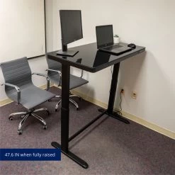 Adjustable Glass Top Standing Desk -Fitness Equipment Shop 403066 04