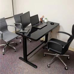 Adjustable Glass Top Standing Desk -Fitness Equipment Shop 403066 07