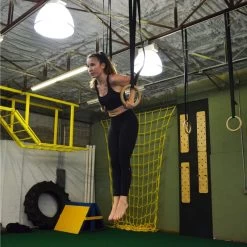 32mm Wood Olympic Gymnastic Rings - 1.5" W Heavy Duty Thick Straps & Buckle -Fitness Equipment Shop 410111 04