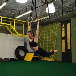 32mm Wood Olympic Gymnastic Rings - 1.5" W Heavy Duty Thick Straps & Buckle -Fitness Equipment Shop 410111 05