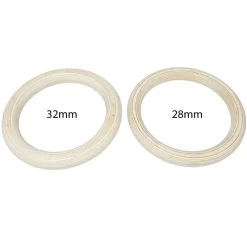 28mm Wood Olympic Gymnastic Rings - 1.5" W Heavy Duty Thick Straps & Buckle -Fitness Equipment Shop 410113 04