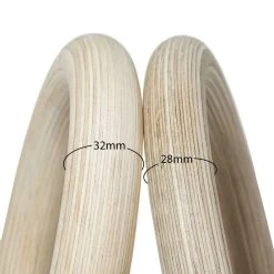 28mm Wood Olympic Gymnastic Rings - 1.5" W Heavy Duty Thick Straps & Buckle -Fitness Equipment Shop 410113 05