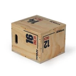 Youth 3-in-1 Wooden Plyometric Box – 12" X 14" X 16" -Fitness Equipment Shop 412125 03