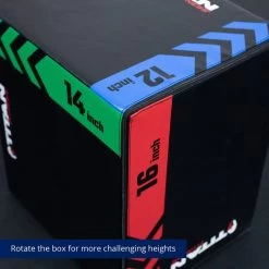 Youth 3-In-1 Heavy Foam Plyo Box – 12" X 14" X 16" -Fitness Equipment Shop 412241 06