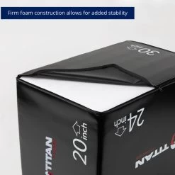 3-in-1 Soft Foam Plyometric Box – 20" X 24" X 30" 16 3-in-1 Soft Foam Plyometric Box – 20" X 24" X 30" -Fitness Equipment Shop 412244 08