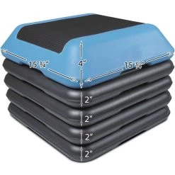 16"x16" Adjustable Aerobic Step W/ Risers 7 16"x16" Adjustable Aerobic Step W/ Risers -Fitness Equipment Shop 414410 04