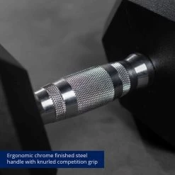 5 LB - 50 LB Pairs Rubber Hex Dumbbells -Fitness Equipment Shop 421197 05