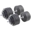 200 LB Set Adjustable Cast-Iron Dumbbells