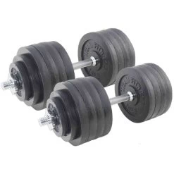 200 LB Set Adjustable Cast-Iron Dumbbells