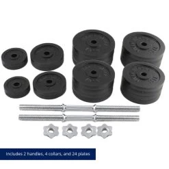 200 LB Set Adjustable Cast-Iron Dumbbells -Fitness Equipment Shop 423013 03