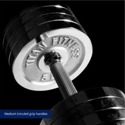 200 LB Set Adjustable Chrome Dumbbells -Fitness Equipment Shop 423113 07