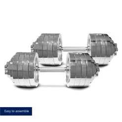 52.5 LB Set Adjustable Chrome Dumbbells -Fitness Equipment Shop 423151 06