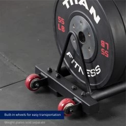 Horizontal Weight Plate Storage With Wheels -Fitness Equipment Shop 430239 09
