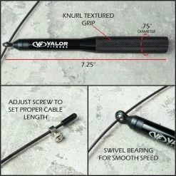 SR, Adjustable Swivel Bearing Speed Rope (2.5mm, Red Or Black) 16 SR, Adjustable Swivel Bearing Speed Rope (2.5mm, Red Or Black) -Fitness Equipment Shop sr speed rope red or black 8