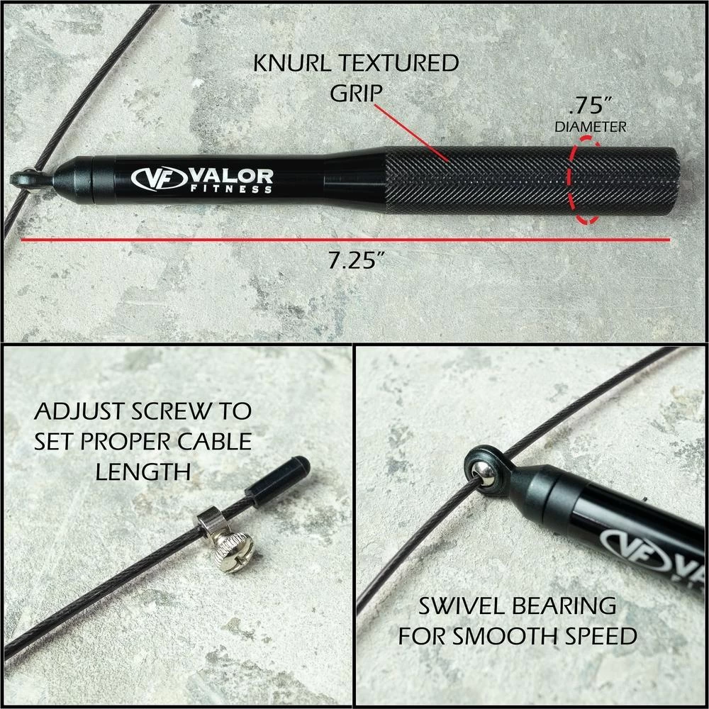 SR, Adjustable Swivel Bearing Speed Rope (2.5mm, Red Or Black) 8 SR, Adjustable Swivel Bearing Speed Rope (2.5mm, Red Or Black) - Image 8