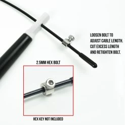 TR-BLK-1, Adjustable Speed Rope -Fitness Equipment Shop tr blk 1 adjustable speed rope 4